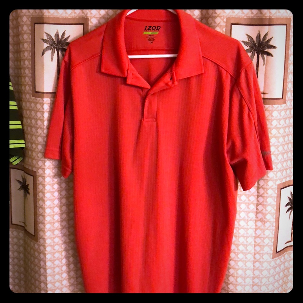 Coral pink men’s izod golf polo L